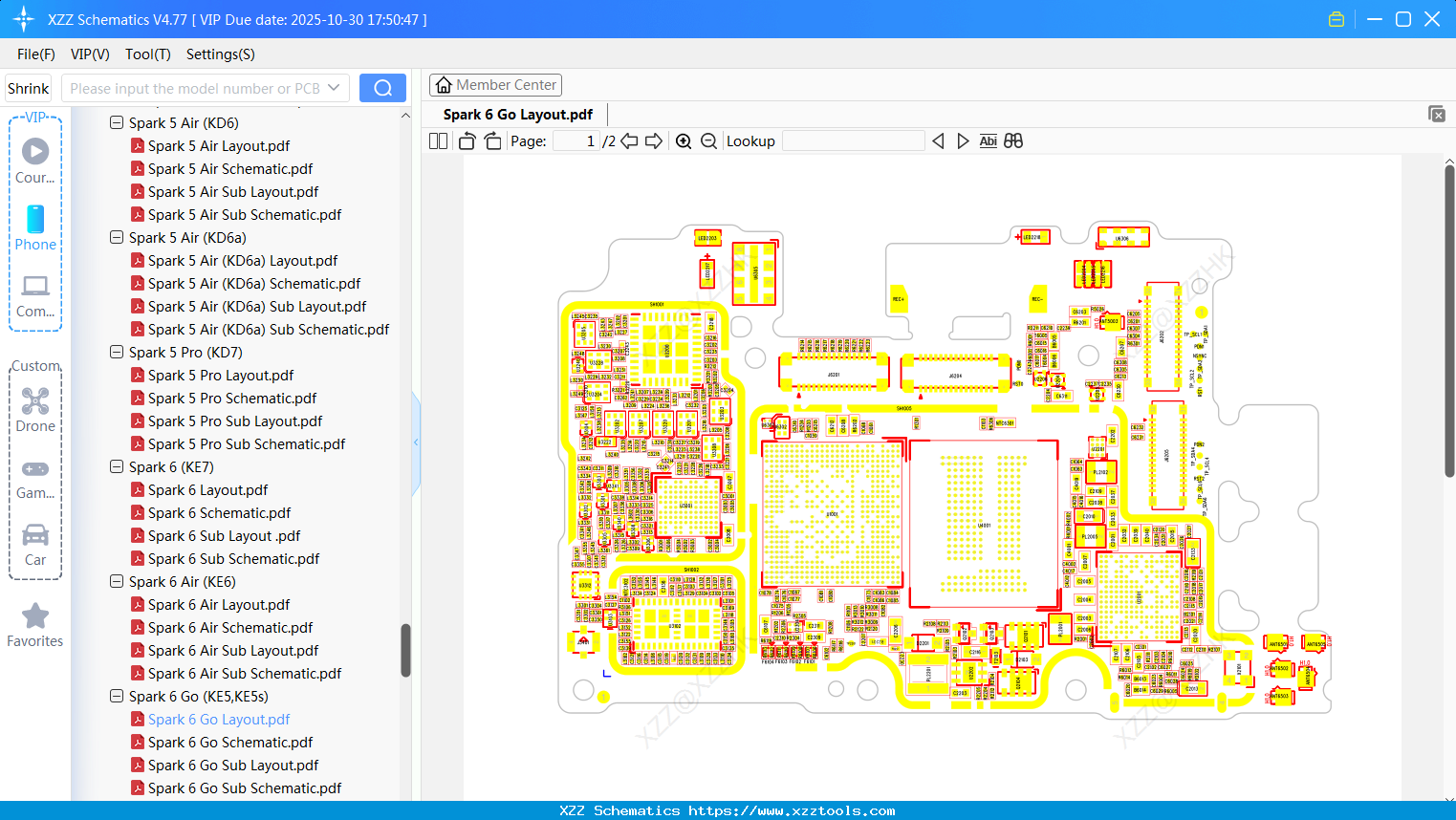 Tecno Spark 6 Go Layout